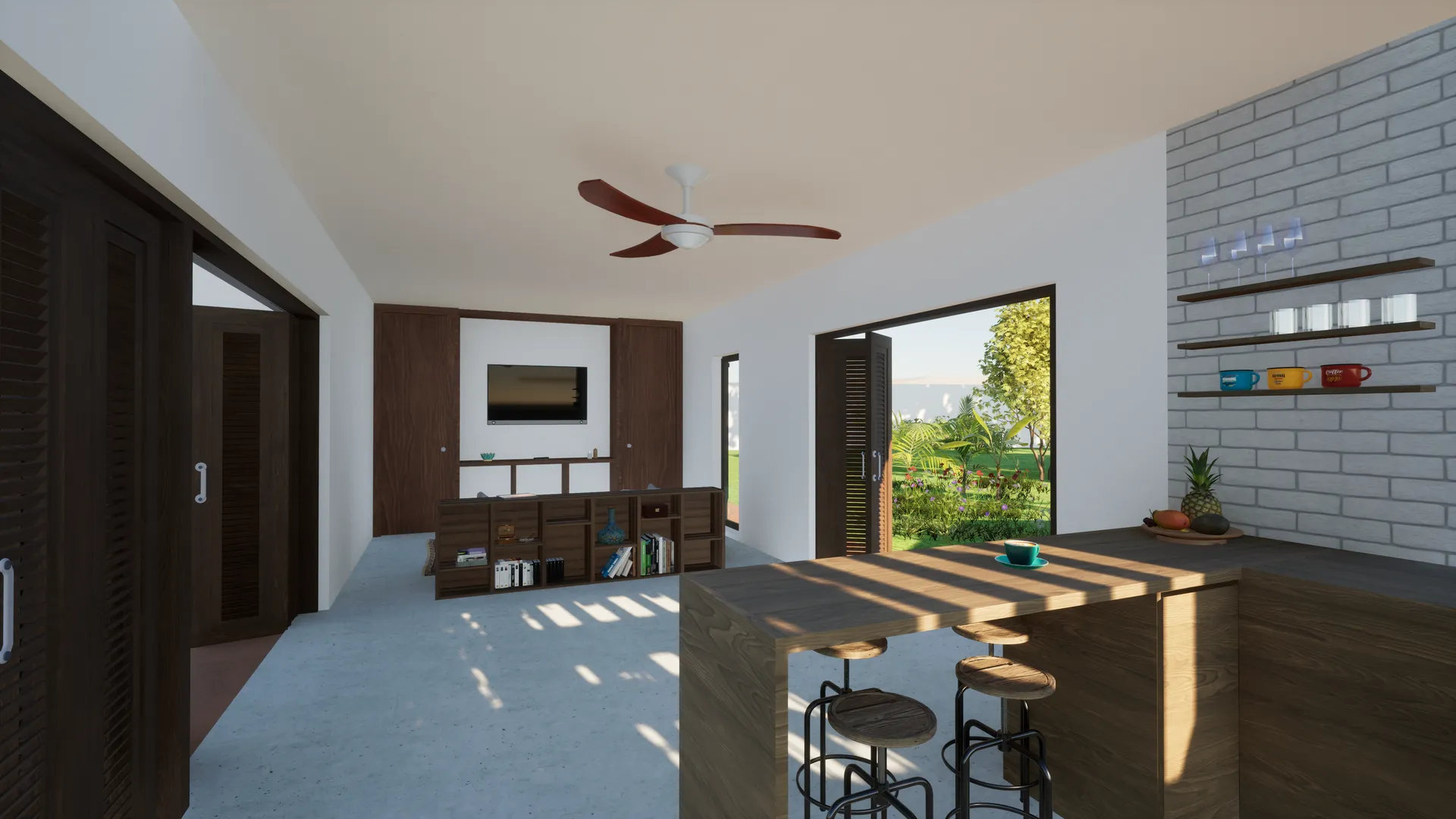 Villa vivante — Sejour cuisine ouverts sur exterieur